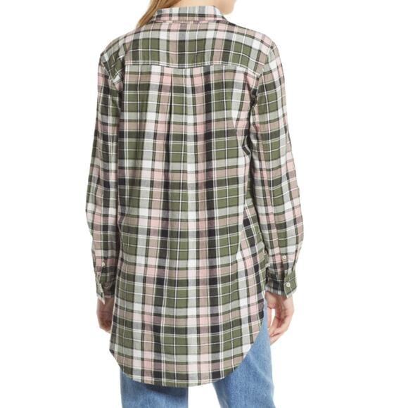 NEW CASLON Nordstrom Multicolor Plaid Cotton Button-Up Shirt Sz S - Picture 2 of 8